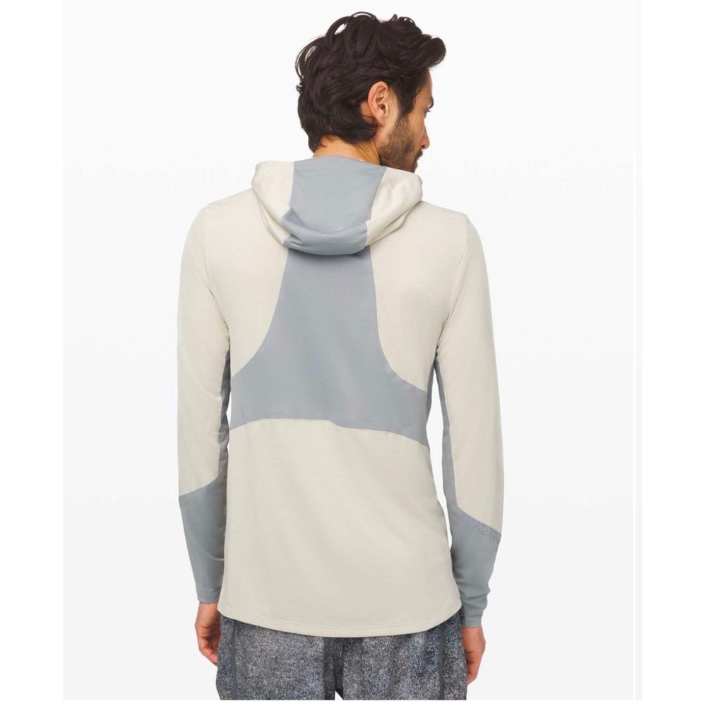 Lululemon Fast and Free Hoodie Mens Large Light Cast Quick Dry Reflective Run